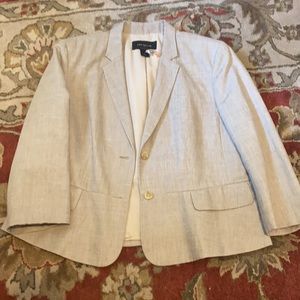 Ann Taylor Tan Linen Blazer